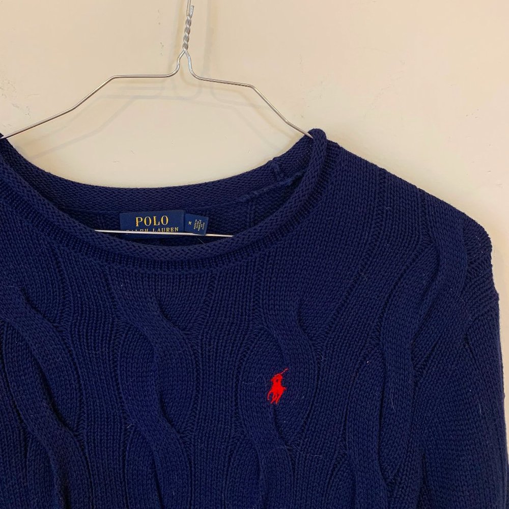 Polo Ralph Lauren Navy Cable Knit Sweater